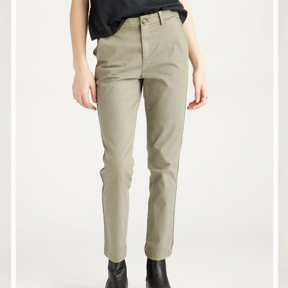 Stretch Cotton Twill Girlfriend Chino Pants - Picture 3 of 11